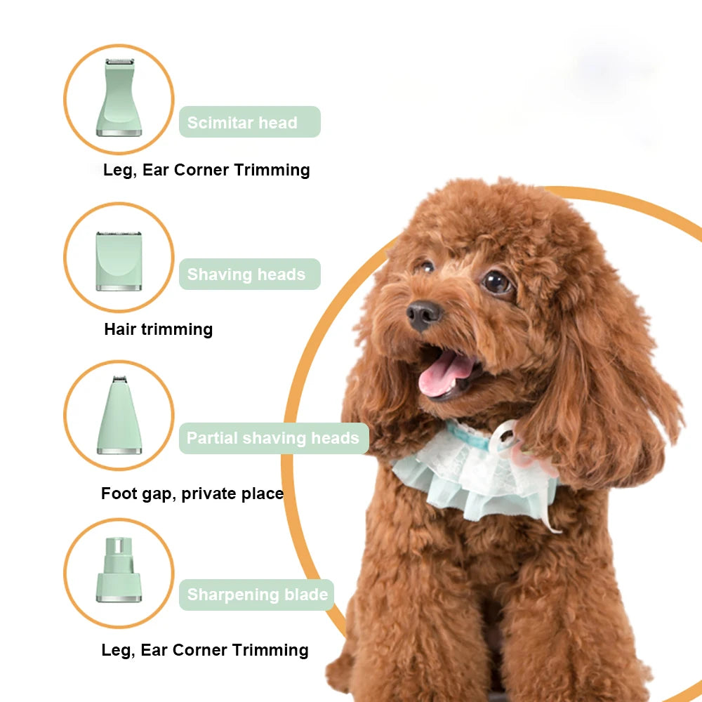 Dog Clipper 3 in 1 Pet Electric Hair Shaver with Cat Nail Grinder Trimmer Dog'S Haircut Grooming Tools Cat Claw Cutter